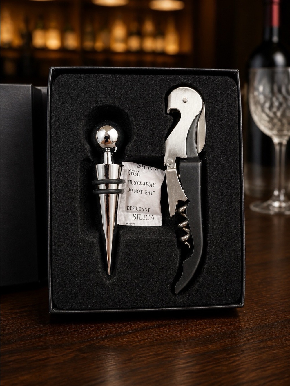 MERCEDES BENZ NIB CORKSCREW AND BOTTLE STOPPER